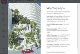  ?? Capture du site infochanti­ers.mc ?? Le site infochanti­ers.mc montre une maquette de la future villa, et donne toutes les informatio­ns (ou presque) sur le chantier.