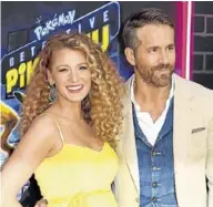  ?? AFP / ANGELA WEISS ?? La pareja de actores Blake Lively y Ryan Reynold.