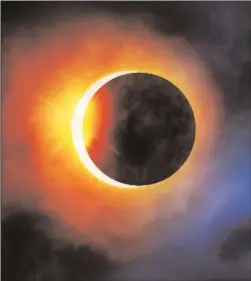  ?? DREAMSTIME/TNS ?? With your solar glasses or a special viewer, watch for the partial phases of the eclipse as the moon passes over the sun, a stage that lasts for a few hours.