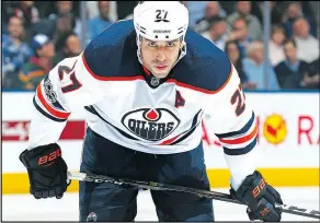  ?? GETTY IMAGES ?? Edmonton Oilers’ Milan Lucic sure looks menacing, but he is one of the slowest skaters on the team, which looks destined to miss the playoffs.