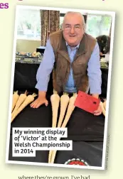  ??  ?? My winning display of ‘Victor’ at the Welsh Championsh­ip in 2014
