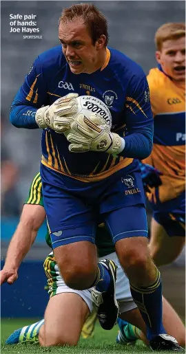  ?? SPORTSFILE ?? Safe pair of hands: Joe Hayes