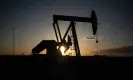  ?? Photograph: Paul Ratje/AFP/Getty Images ?? Pump jacks in New Mexico. The strategies of the 15 biggest oil and gas companies remain sharply at odds with ending the climate emergency, the report says.