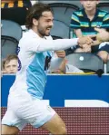  ??  ?? DELIGHT: Bradley Dack savours his winning goal