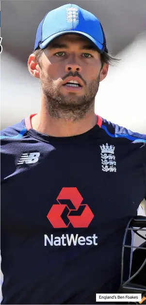  ??  ?? England’s Ben Foakes