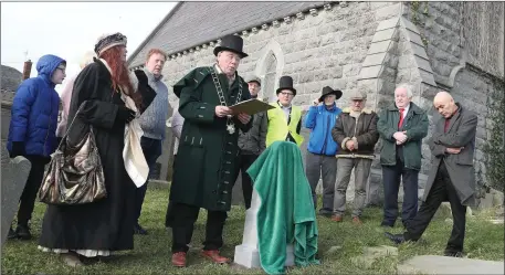  ??  ?? The unveiling of the Collier memorial stone.