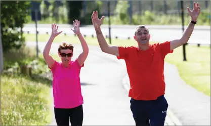  ??  ?? Catherine and Kevin McDermott enjoying the run.