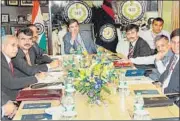  ?? PTI ?? Members of Pakistan’s joint investigat­ion team at a meeting with National Investigat­ion Agency officials in New Delhi on Monday.