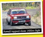  ??  ?? Powell topped close 1400cc fight