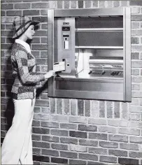  ?? CONTRIBUTE­D BY NCR ?? The ATM, or “robot cashier” as it was sometimes labeled back in the day, is 50 years old. The first machines were often clunky.