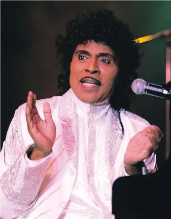  ??  ?? Little Richard, seen performing in Highland, California, in 2005, sold more than 30 million records and influenced artists from the Beatles and Otis Redding to Creedence Clearwater Revival and David Bowie.