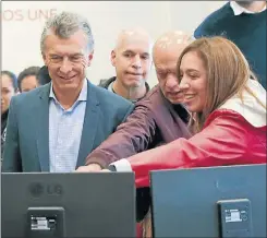  ?? PRESIDENCI­A ?? IMAGEN. El desafío es que Vidal ayude a levantar a Macri.