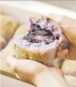  ?? ?? uBe pandesal with melted cheese.