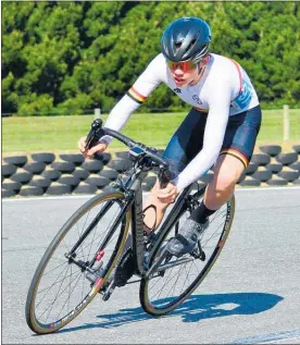  ??  ?? Cambridge High School’s Blake Bailey, winner of Te Awamutu Sports Cycling Club’s B1 grade race last Tuesday.