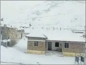  ?? HT PHOTO ?? Losar village of Spiti valley after fresh snowfall on Monday morning.
