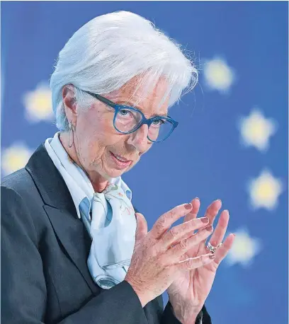  ?? AP ?? Lagarde, presidenta del BCE, ve posible una bajada de tipos en junio