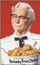  ?? KFC VIA AP ?? Singer Reba McEntire as KFC’s Colonel Sanders. A rotating cast of famous names have portrayed the Colonel since 2015, but McEntire is the first female celebrity to do it, and the first musician.