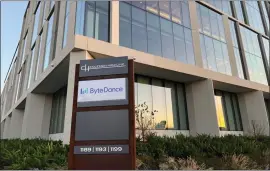  ?? GEORGE AVALOS — STAFF ?? ByteDance now occupies offices at 1193and 1199Colema­n Avenue in north San Jose. The sublease was one of the biggest rental transactio­ns of 2022in Silicon Valley.