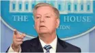  ?? JIM WATSON/AFP VIA GETTY IMAGES ?? Sen. Lindsey Graham, R-S.C., was informed of the raid before Trump’s address.