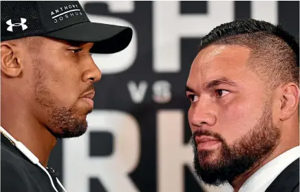  ?? PHOTO: GETTY IMAGES ?? Joseph Parker, right, says there is plenty of respect between him and Anthony Joshua, left, ‘but we know what we want’’.