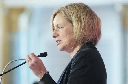  ?? ADRIAN WYLD/THE CANADIAN PRESS ?? Premier Rachel Notley addresses the Canadian Club of Ottawa Wednesday.