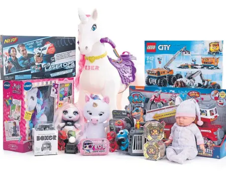  ?? Picture: Argos/pa Wire. ?? A selection of the toys Argos believes will be the biggest sellers for Christmas 2018.