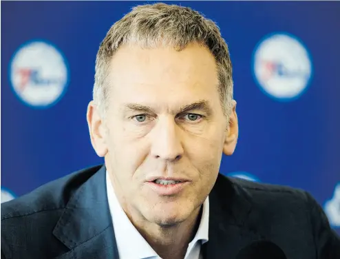  ?? MATT ROURKE / THE ASSOCIATED PRESS FILES ?? Former 76ers general manager Bryan Colangelo resigned when it was discovered that he was the likely source of informatio­n coming from a “burner” or fake social media account on which confidenti­al informatio­n was dispensed.