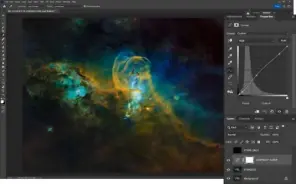  ?? ?? ▲ Screenshot 3: a contrast-enhancing ‘Curves’ adjustment to the ‘Starless’ layer can make the nebula pop