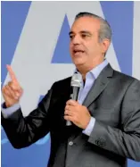  ?? F.E. ?? Luis Abinader, candidato presidenci­al del PRM.