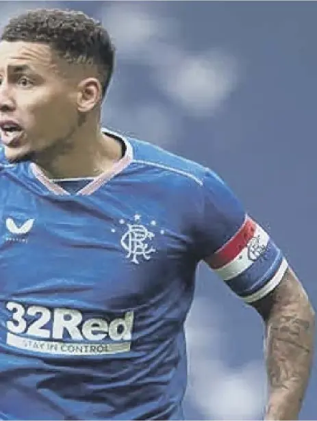  ??  ?? 2 James Tavernier is bidding to lead his Rangers side to qualificat­ion from Group D of the Europa League with two games to spare. The captain believes the current squad is the best the club has had during his time at Ibrox.