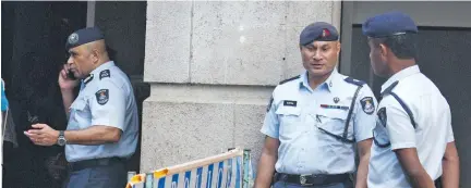  ?? Photo: Ronald Kumar ?? Commission­er of Police Brigadier General Sitiveni Qiliho outside the Suva Court House holding cell on December 18, 2019.