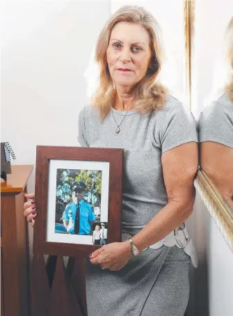  ??  ?? Julie Waters, mother of slain Gold Coast cop Damian Leeding, is fighting to stop one of her son's killers being freed from jail.