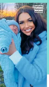  ??  ?? Charlotte Dawson and son