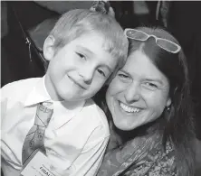  ??  ?? Youth in Philanthro­py award-winner Andrei Marti, 6, with mom Annelies Marti, representi­ng the Juvenile Diabetes Research Foundation