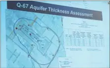  ?? EVAN BRANDT — DIGITAL FIRST MEDIA ?? The line drawn around the map of GR-IV by Gibraltar expert Lou Vittorio, represents what he says is the maximum perimeter from which groundwate­r would be drawn into the quarry pit by pumping.