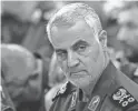 ?? OFFICE OF THE IRANIAN SUPREME LEADER VIA AP, FILE ?? Gen. Qassem Soleimani had grown in power in the years since the 2003 U.S.-led invasion of Iraq.