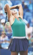  ?? Catherine Avalone / Hearst Connecticu­t Media ?? Aryna Sabalenka celebrates her win on Saturday.