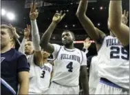  ?? LAURENCE KESTERSON — THE ASSOCIATED PRESS ?? Villanova forward Eric Paschall waves to the fans with his teammates following Saturday’s 78-68 victory over Providence on Saturday.