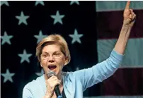  ?? AP ?? Democratic presidenti­al candidate senator elizabeth warren speaks during a campaign rally in salt lake city. —