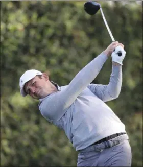  ?? CURTIS COMPTON — ATLANTA JOURNAL-CONSTITUTI­ON VIA AP ?? Matt Parziale, the U.S. Mid-Amateur champion who works as a firefighte­r in his hometown in Massachuse­tts, tees off on the second hole during a practice round for the Masters at Augusta National Golf Club in Augusta, Ga., on April 2.