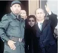 ??  ?? Fidel Castro welcomes Russian leader Vladimir Putin to Havana in 2000