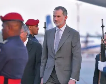  ?? FÉLIX LEÓN ?? Felipe VI, rey de España, fue una de las personalid­ades que arribó ayer al país.