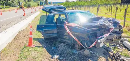  ?? Photos / Warren Buckland ?? Crashed and abandoned cars on Hawke’s Bay roadsides are eyesores - but will not be removed until procedure has been followed.