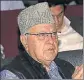  ?? NITIN KANOTRA/HT ?? Farooq Abdullah in Jammu on Sunday.