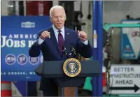  ??  ?? Biden: ‘A blue-collar blueprint to rebuild America’