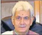  ??  ?? L-G Manoj Sinha made the announceme­nt on Tuesday.