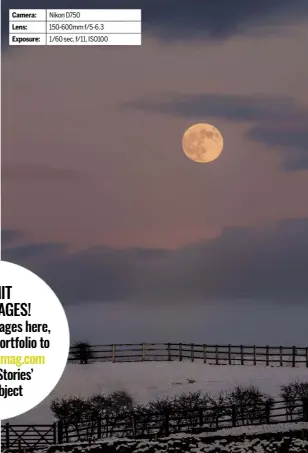  ??  ?? [6] Right: This is the only image Lee didn’t plan. It was an impromptu capture while he was out shooting the sunset.
[7] Top right: This stunning capture of Stonyhurst College features the last full moon of 2020. Camera: Nikon D750
Lens: 150-600mm f/5-6.3 Exposure: 1/60 sec, f/11, ISO100