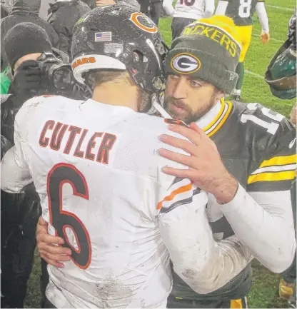  ?? | GETTY IMAGES ?? Jay Cutler outplayed Aaron Rodgers in a crucial win at Lambeau Field. But will this just be another tease from the QB?