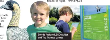  ??  ?? Events feature LEGO guides and Top Trumps games