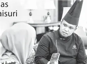  ?? — Gambar Bernama ?? DIKENANG: Muhammad Wafi pada temu bual bersama wartawan Pertubuhan Berita Nasional Malaysia (BERNAMA) Siti Baaqiah Mamat di Istana Negara di Kuala Lumpur, baru- baru ini.